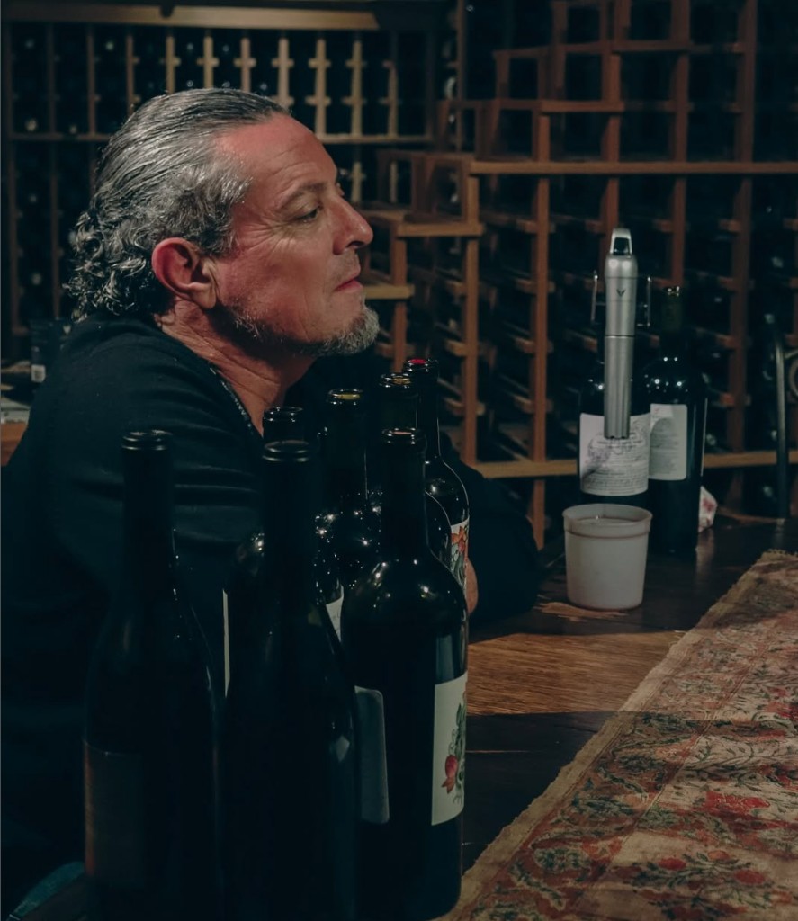 Pete Hoffmann in the Aum Cellars cellar